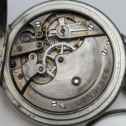 Circa 1897 Antique Longines pocket watch crystal pack open face in good working order